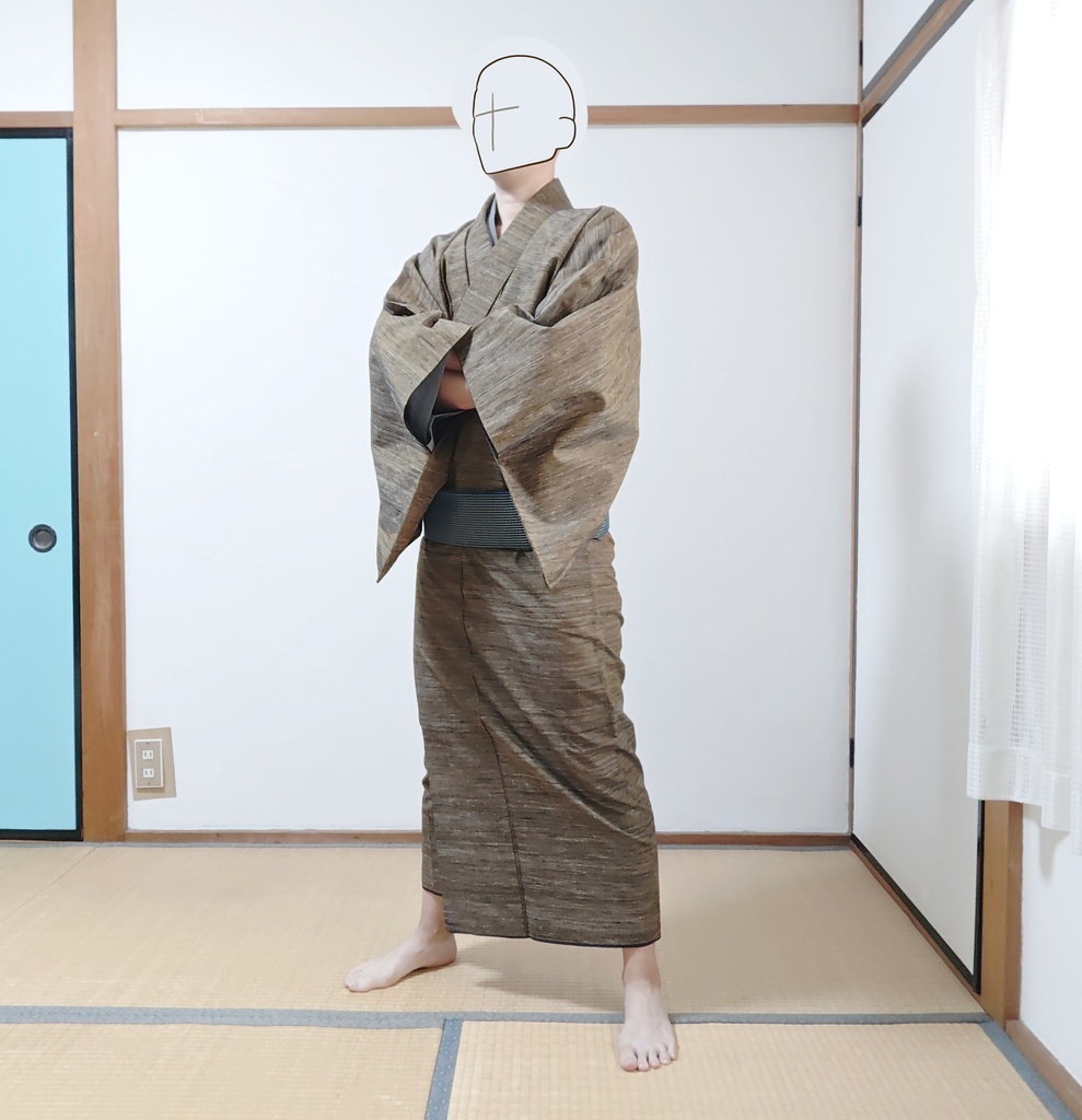 【着流し・紬（正絹）】立つポーズ20枚