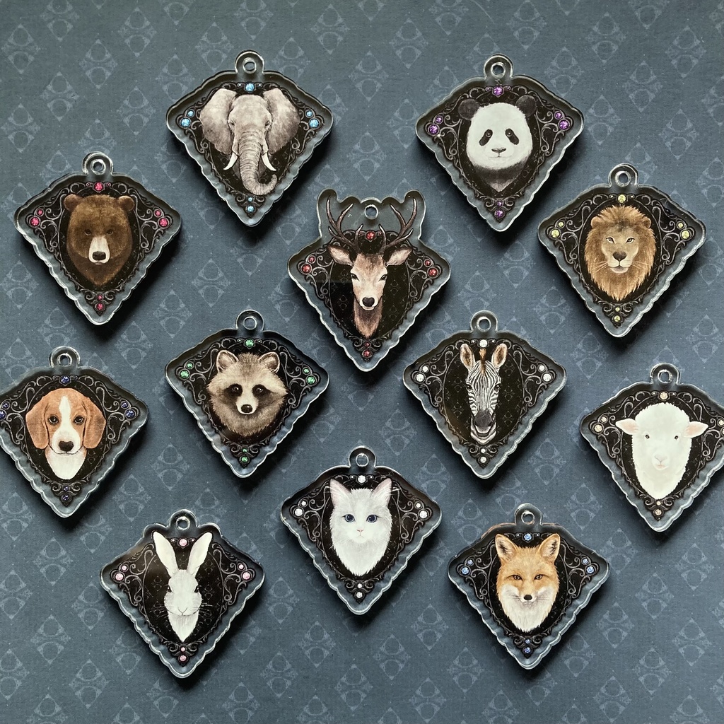 zebra × diamond 《4月》アクリルキーホルダー