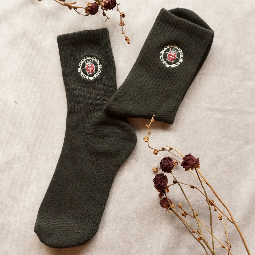 ladybug  レディースリブソックス《black》