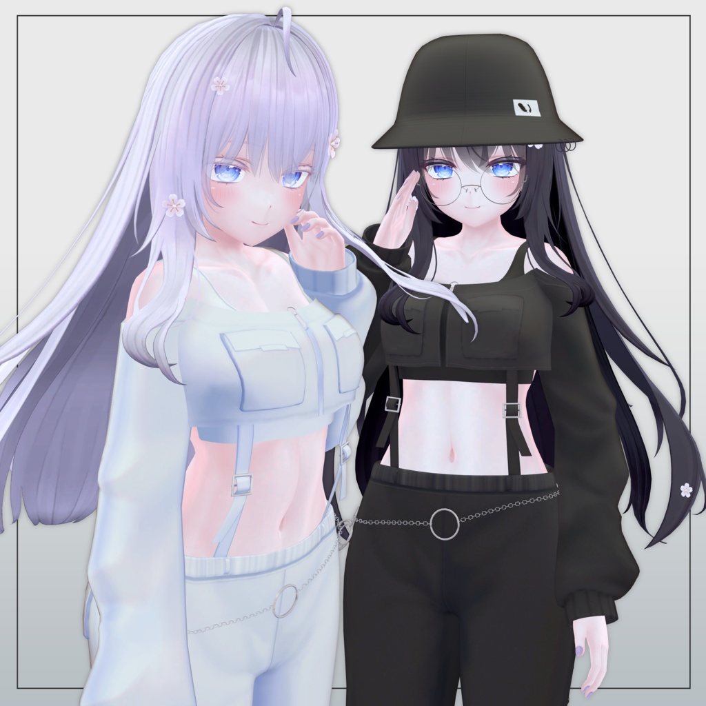 【3アバター対応】Off-Shoulder City Walk Set