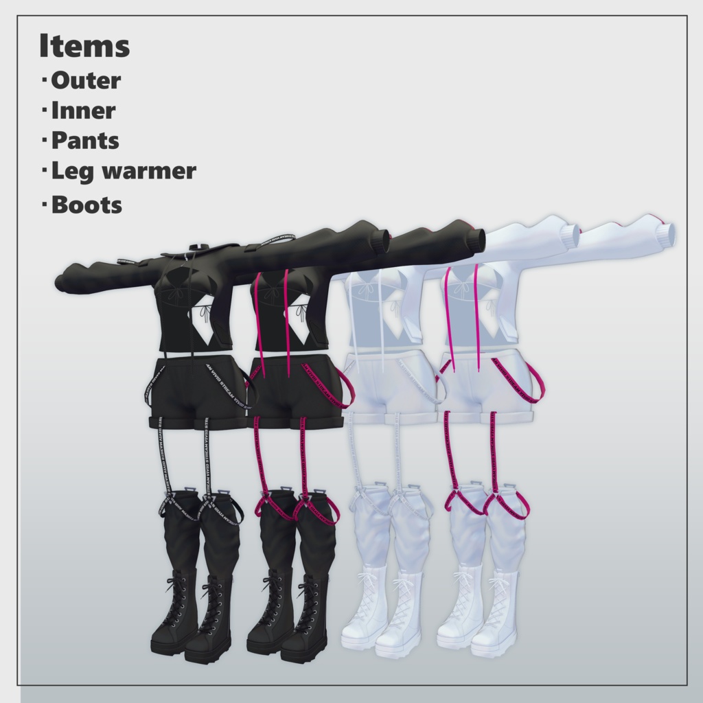 【3アバター対応】Belting Wear Set