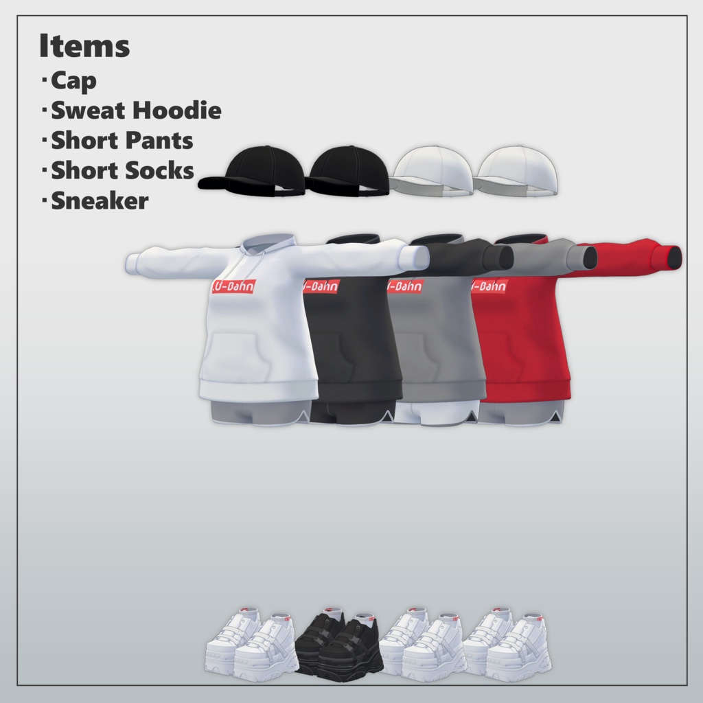 【桔梗対応】Sweat Hoodie Set