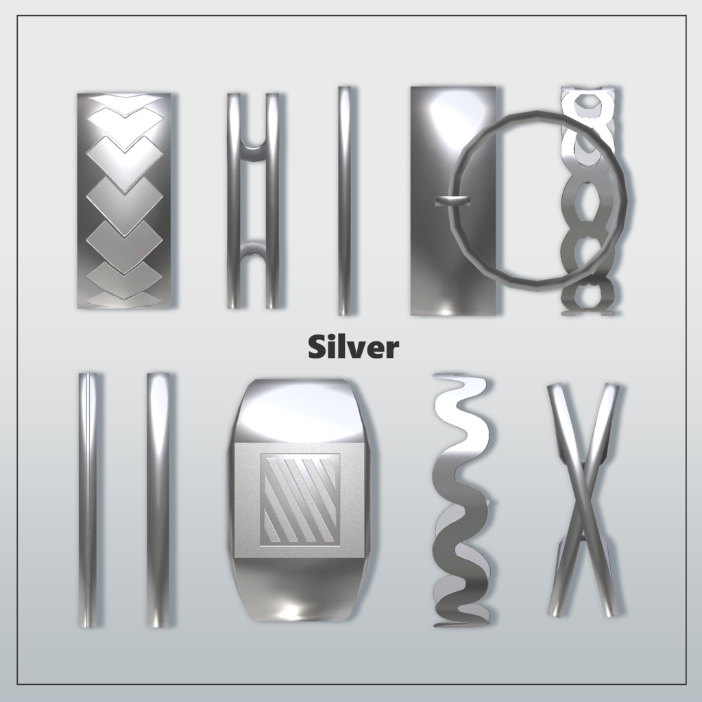 【汎用】10Piece Metal Ring