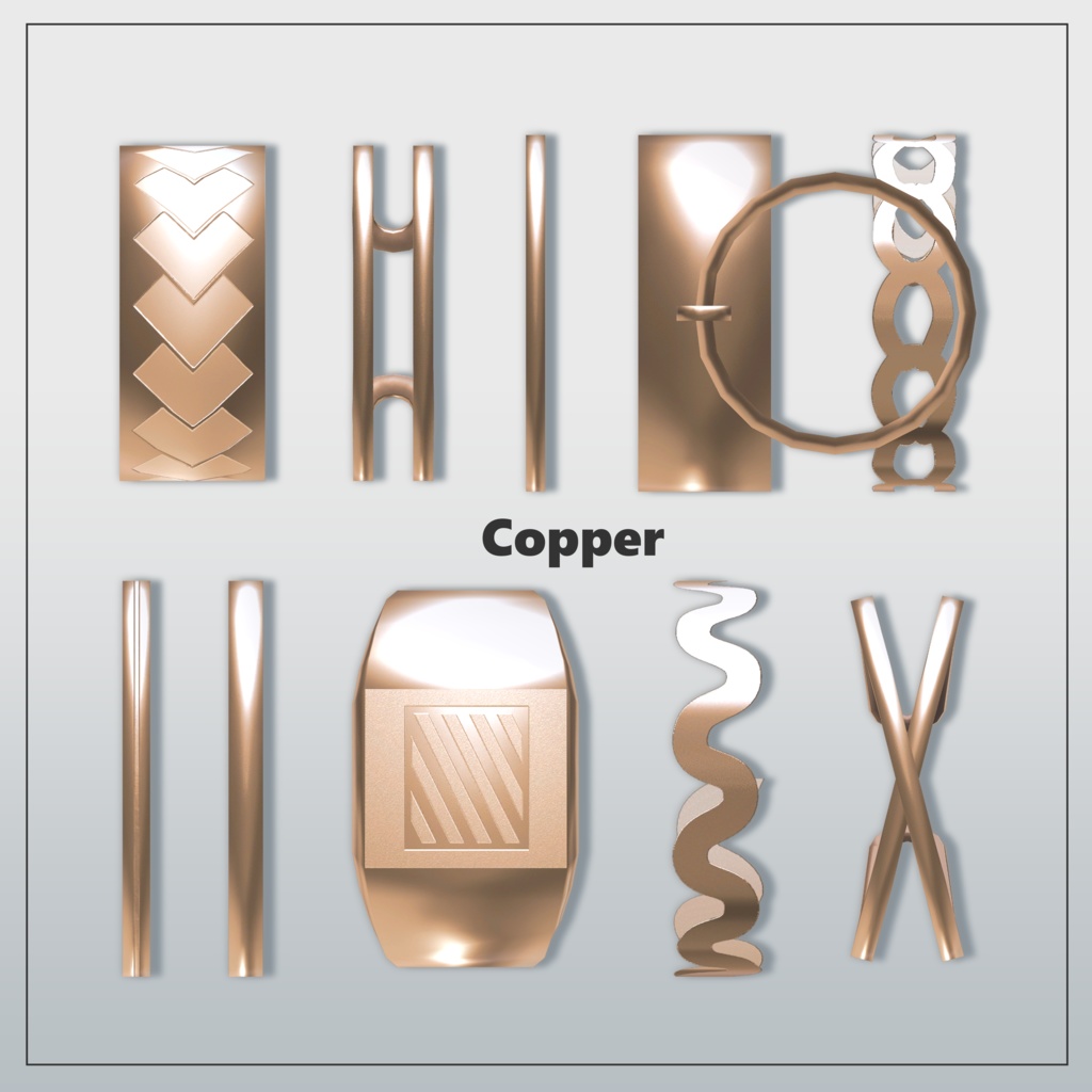 【汎用】10Piece Metal Ring