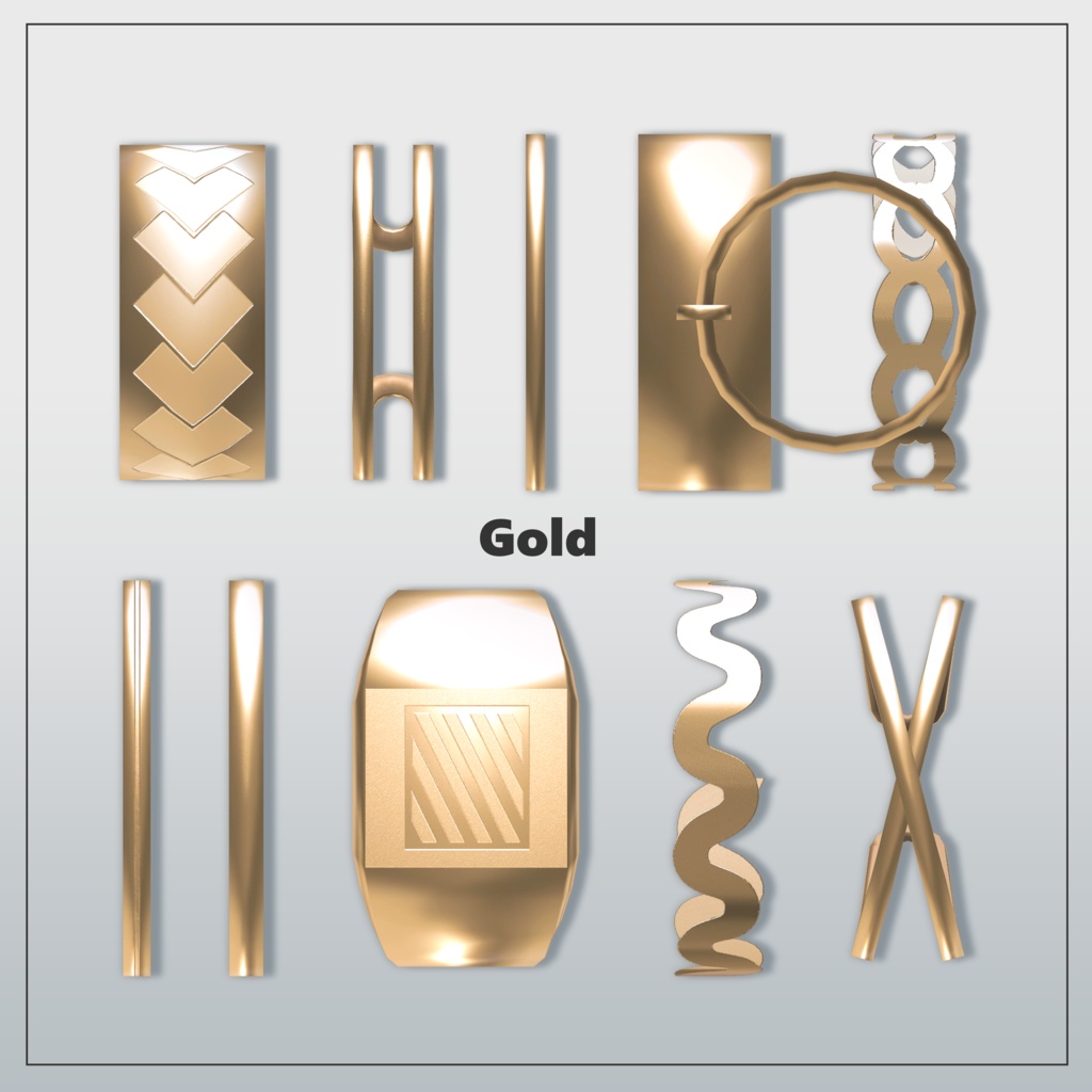 【汎用】10Piece Metal Ring