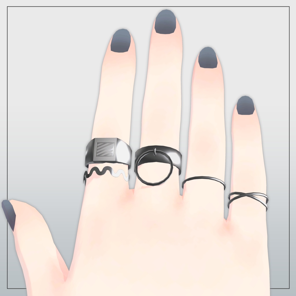 【汎用】10Piece Metal Ring