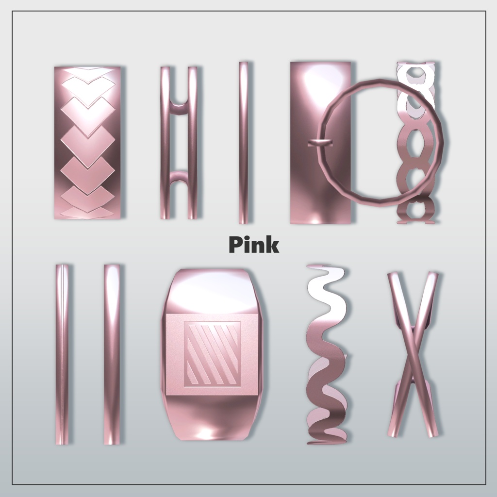 【汎用】10Piece Metal Ring