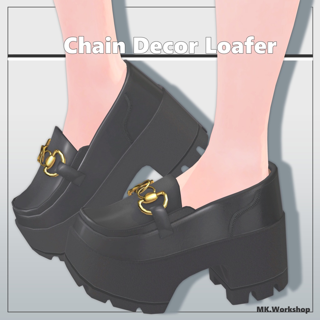 【汎用】Chain Decor Loafer