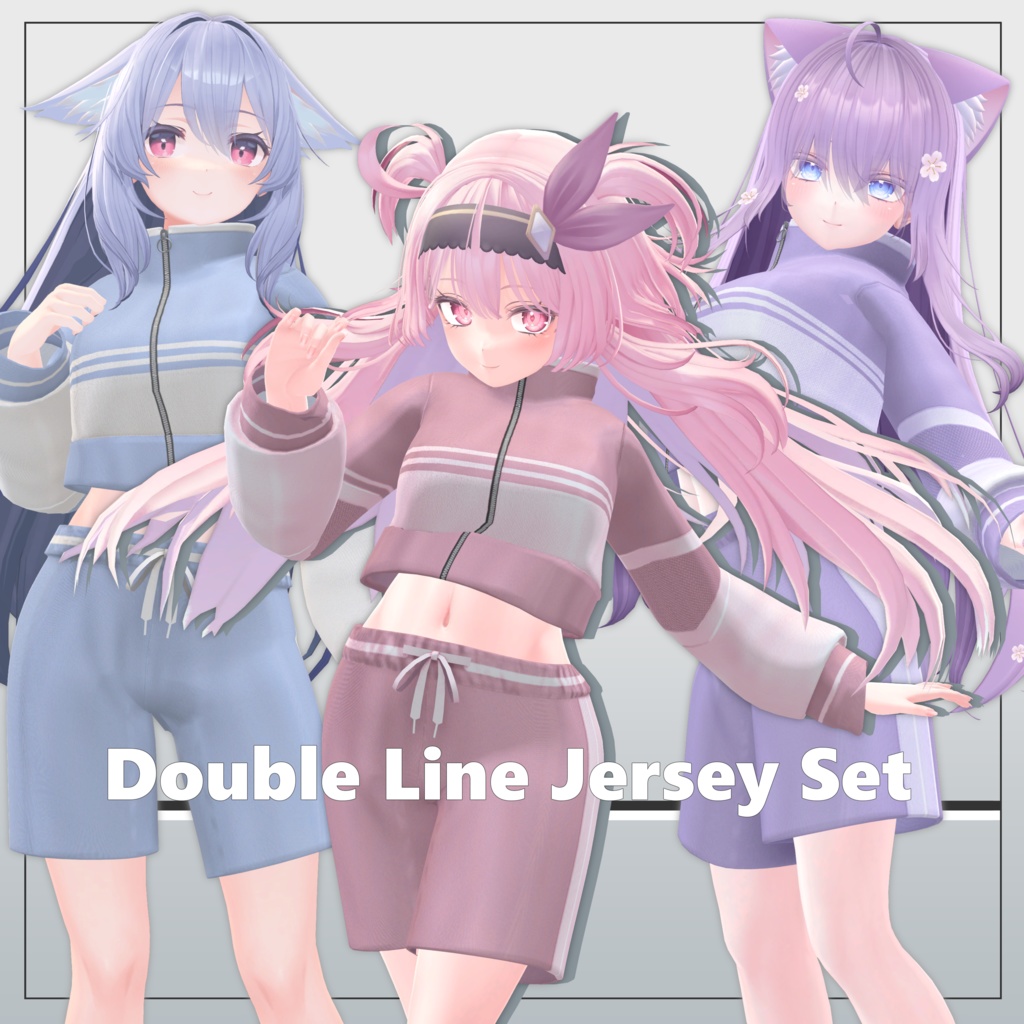 【3アバター対応】Double Line Jersey Set
