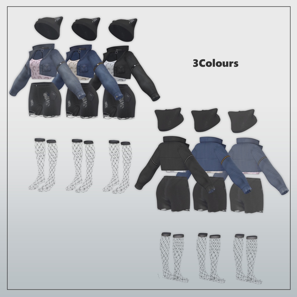 【2アバター対応】Scratches Wear Set