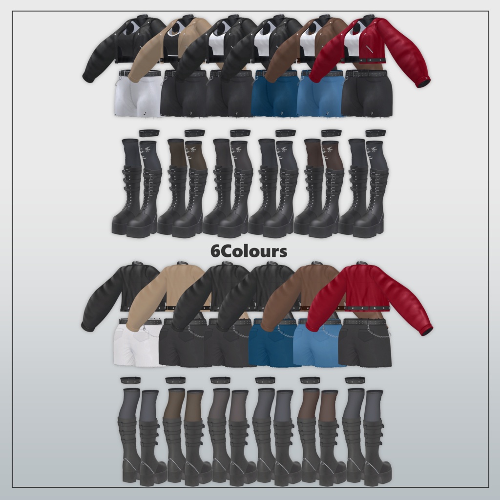 【桔梗専用】Punk Leather Jacket Set