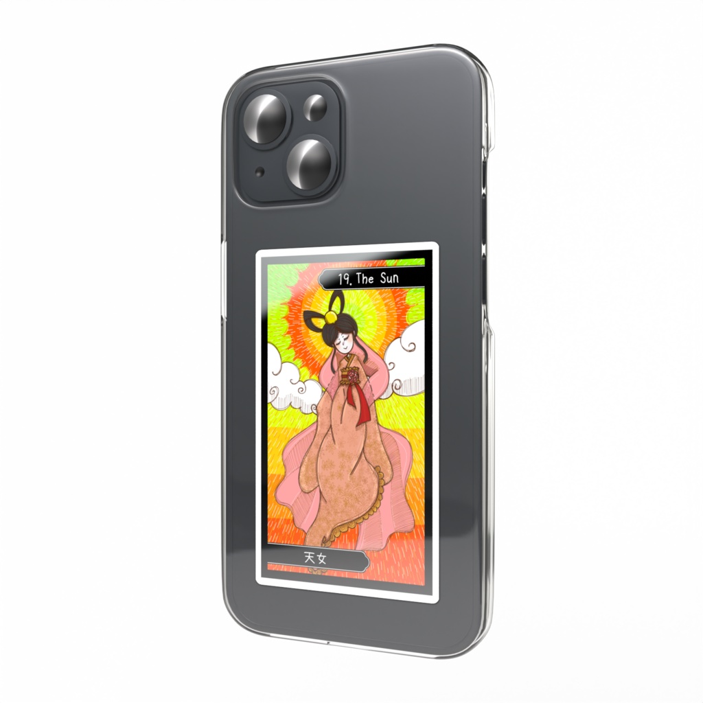 妖怪タロットステッカー【XIX 太陽 - 天女】