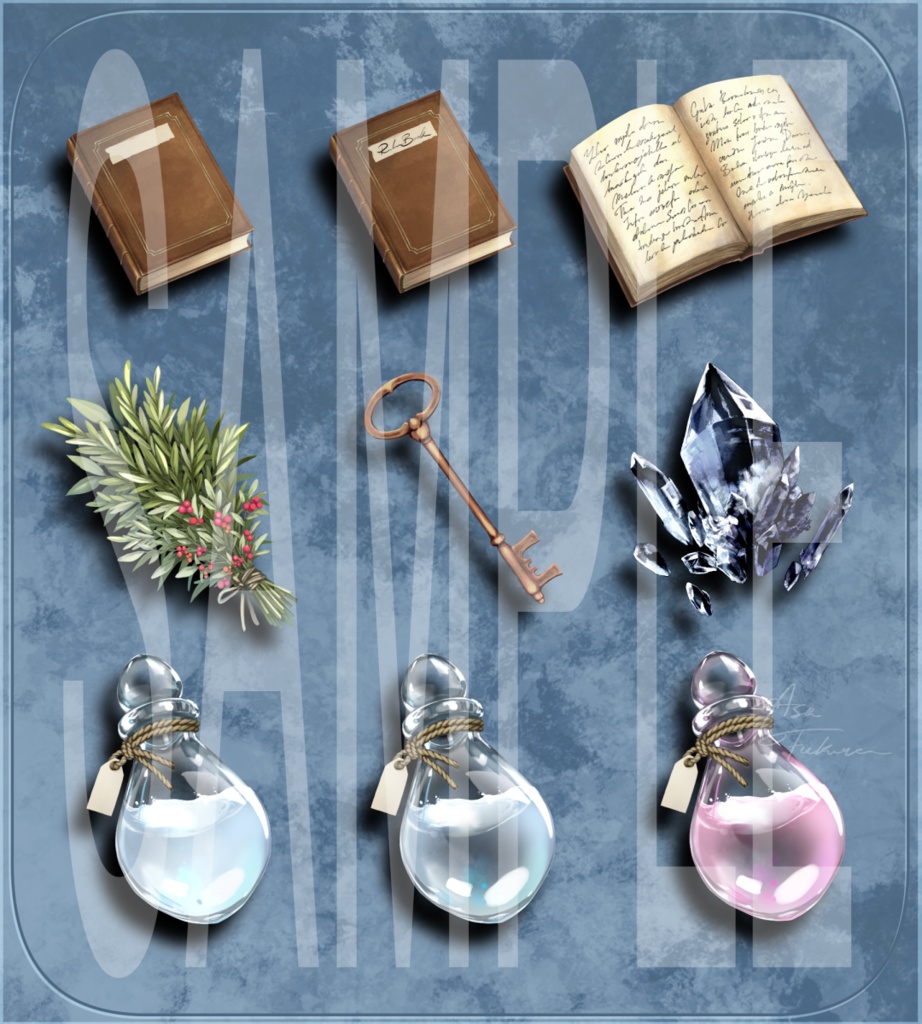 【商用利用可能】汎用アイテム素材セット ファンタジー編1