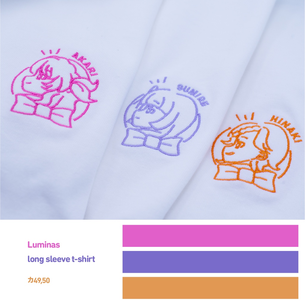 Luminas long sleeve t-shirt <AKARI / SUMIRE / HINAKI>