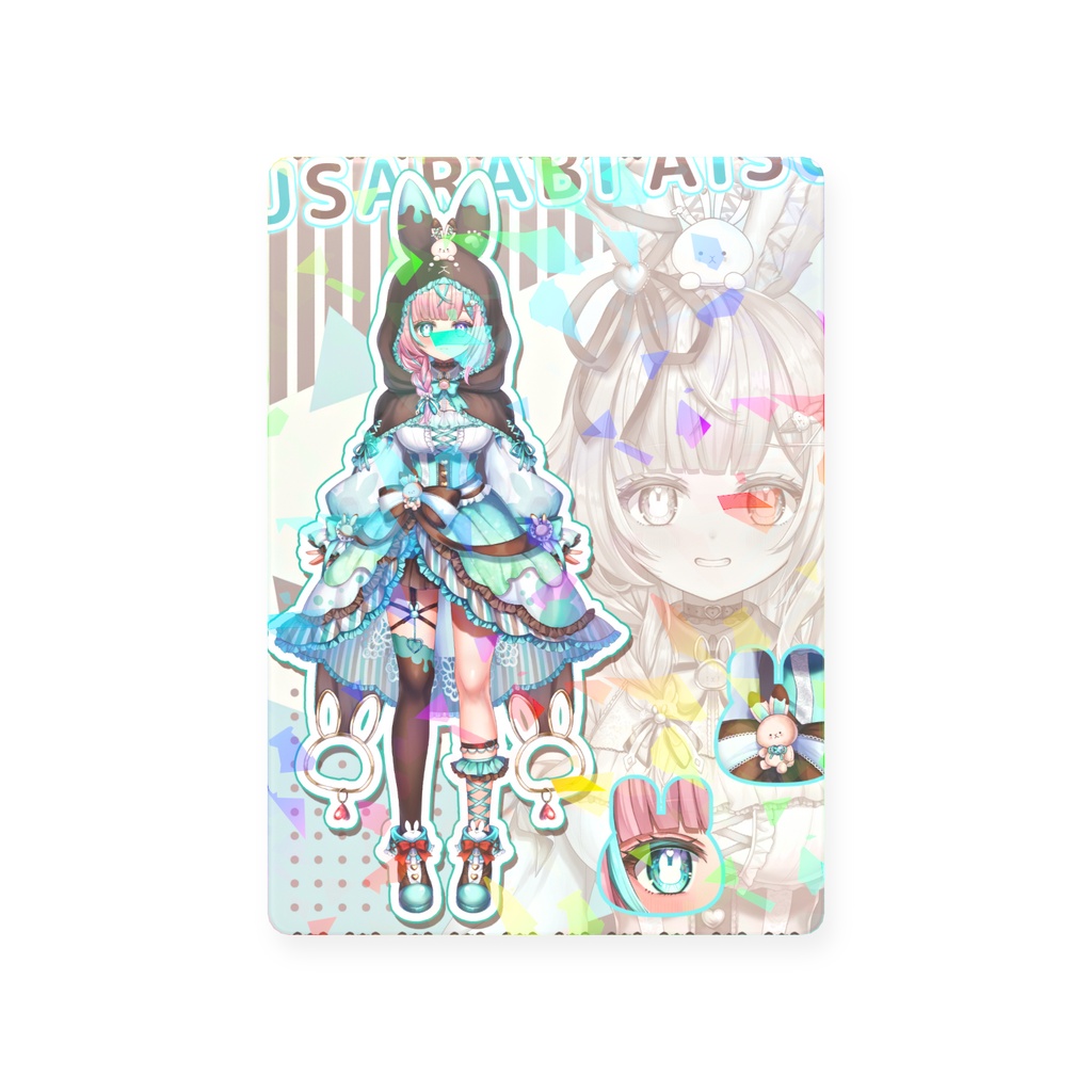 【兎々あぃす】ホログラムトレーディングカード - 縦
