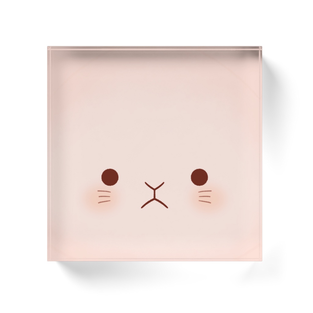 【うさぴっぴ】アクリルブロック - 100x100mm