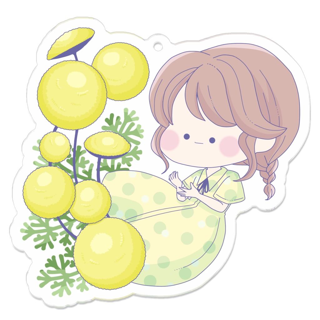 おんなのこアクリルキーホルダー(花ほたる)