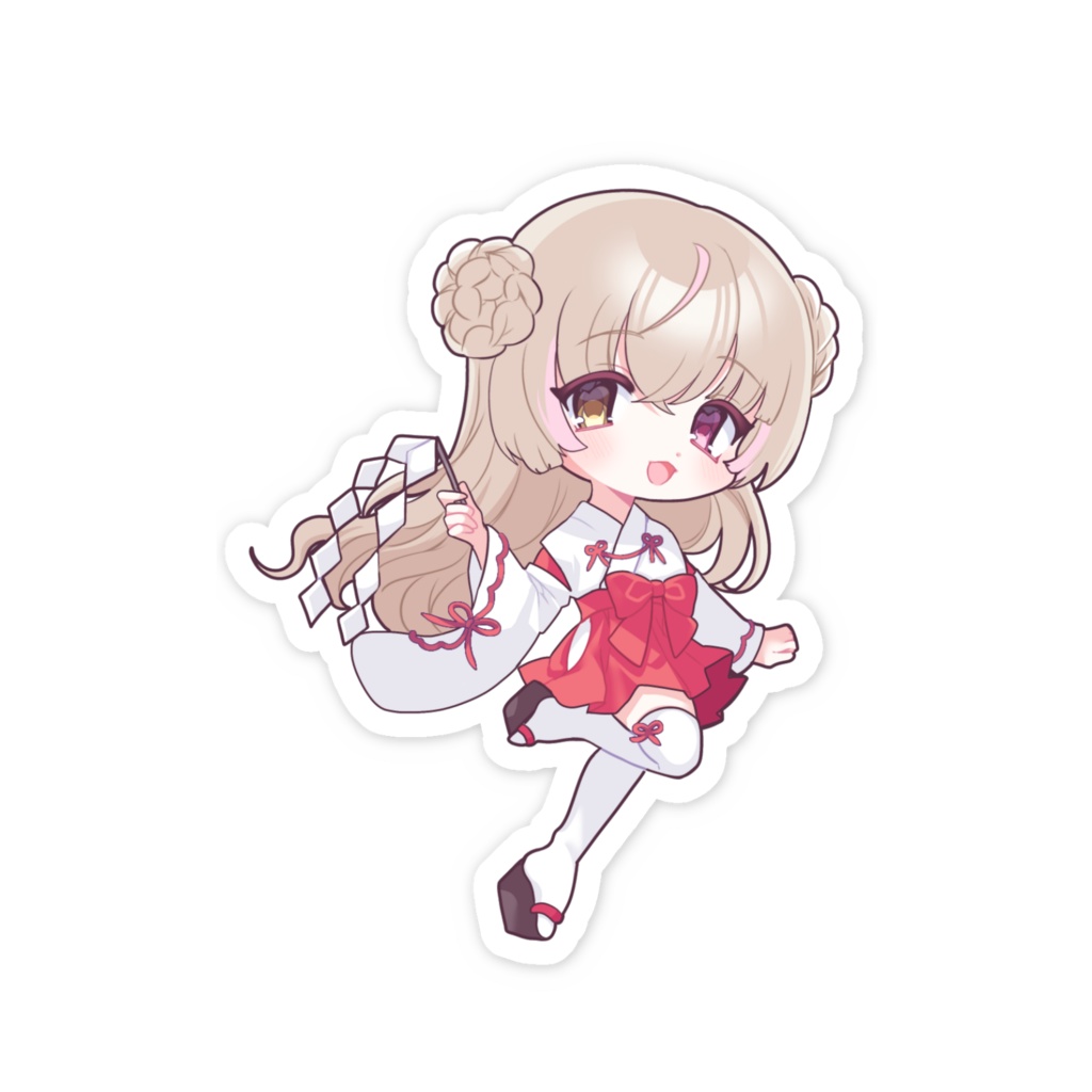 巫女服スマホステッカー