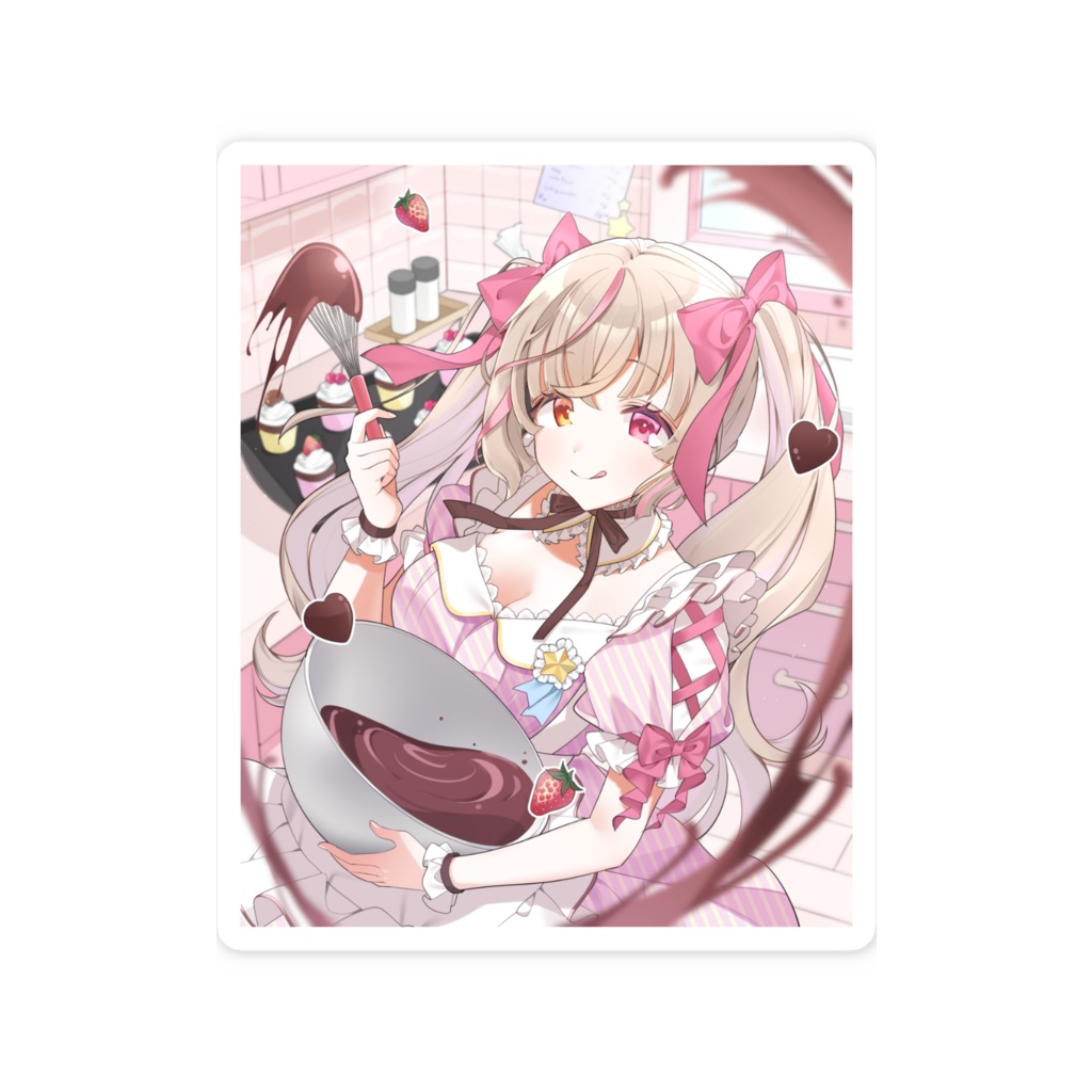 バレンタインスマホステッカー