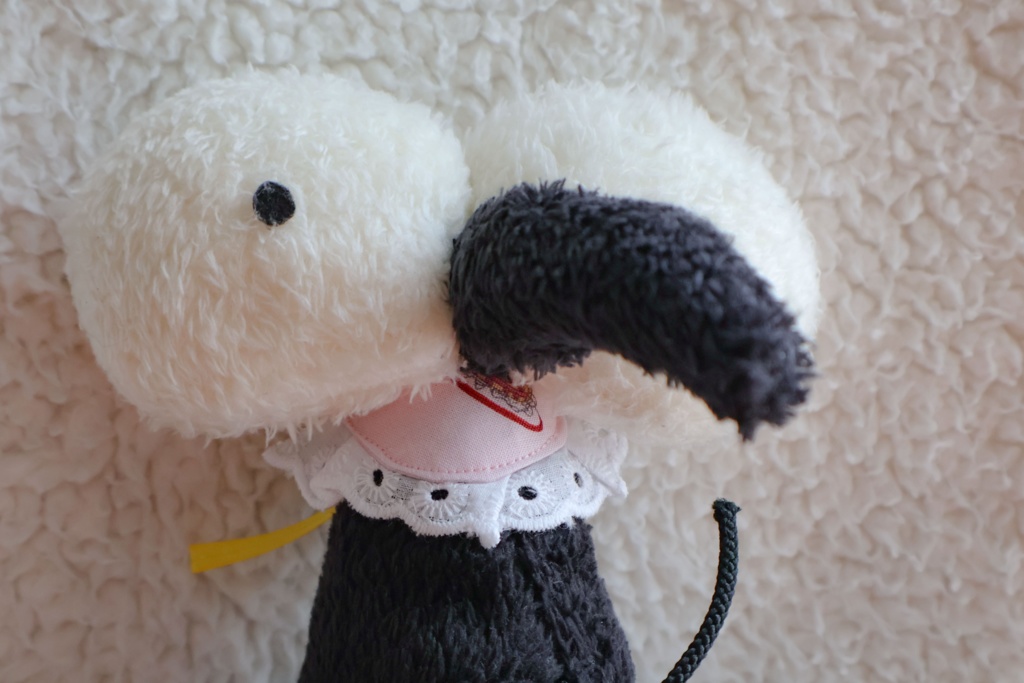 ぬいぐるみのエプロン ピンク柄