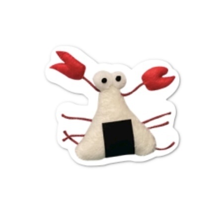 カニおにぎりのステッカー🦀🍙