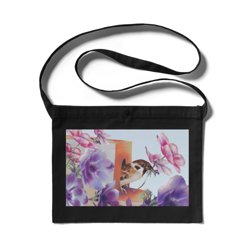 とりべや青空・ブラックのサコッシュ