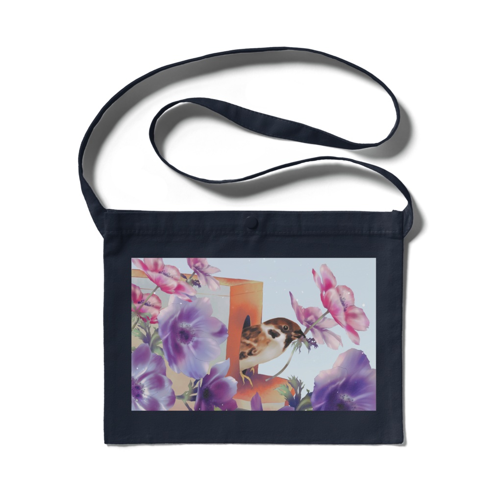 とりべや青空・ネイビーのサコッシュ