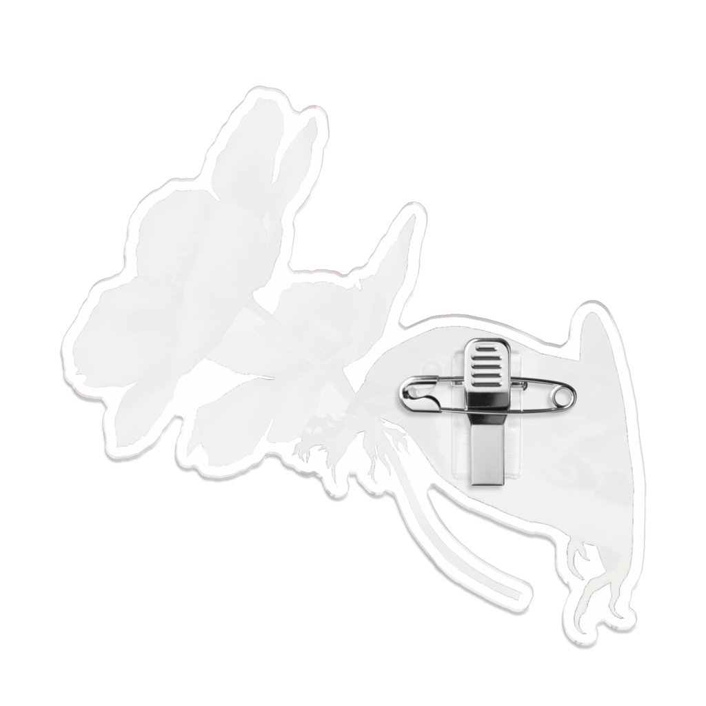 すずめ花アクリルバッチ