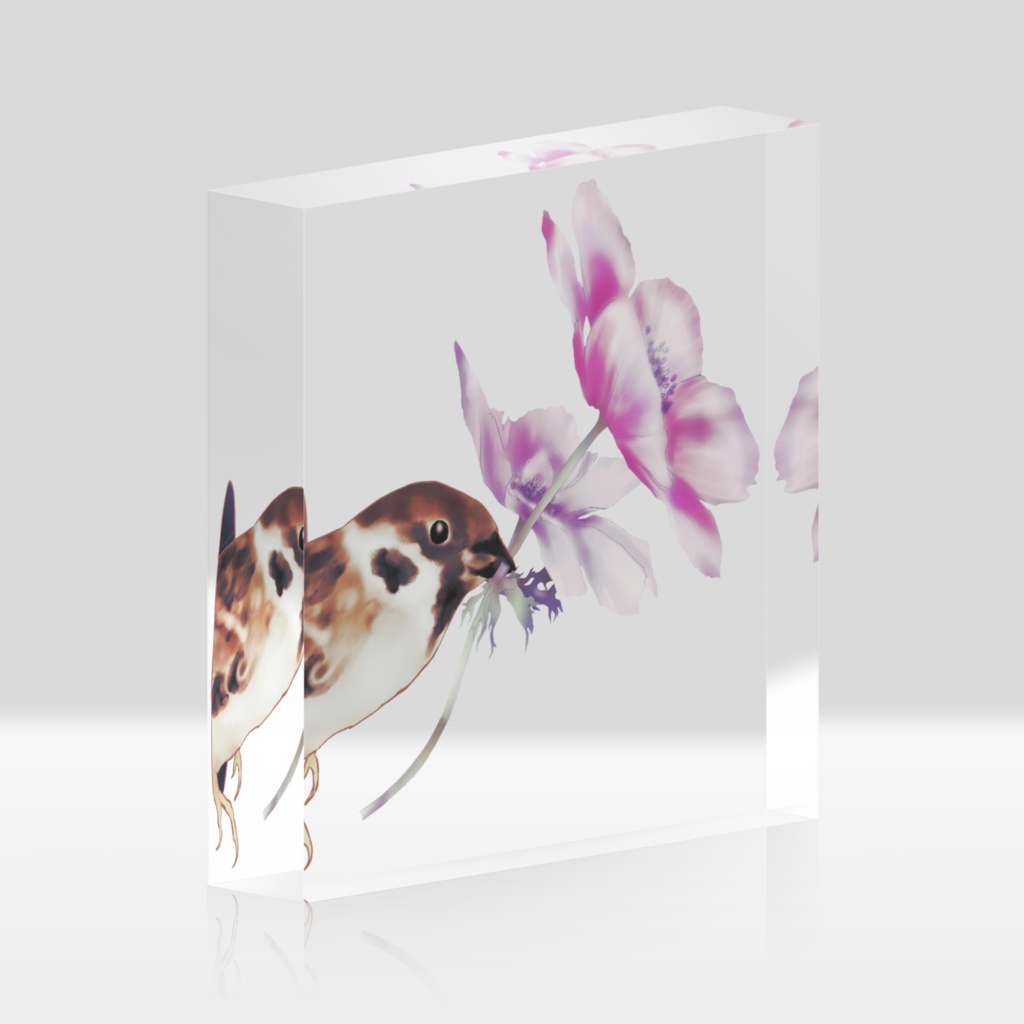 とりさんアクリルブロック