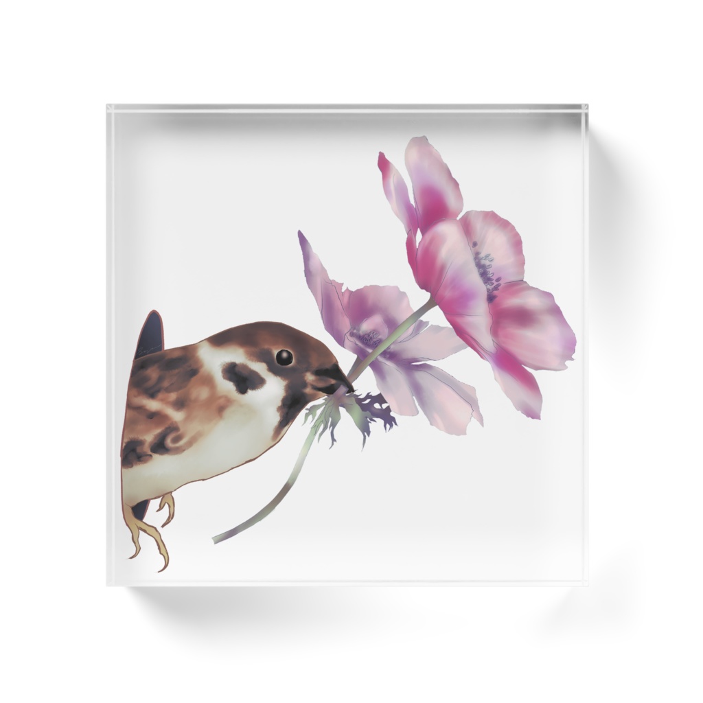 とりさんアクリルブロック