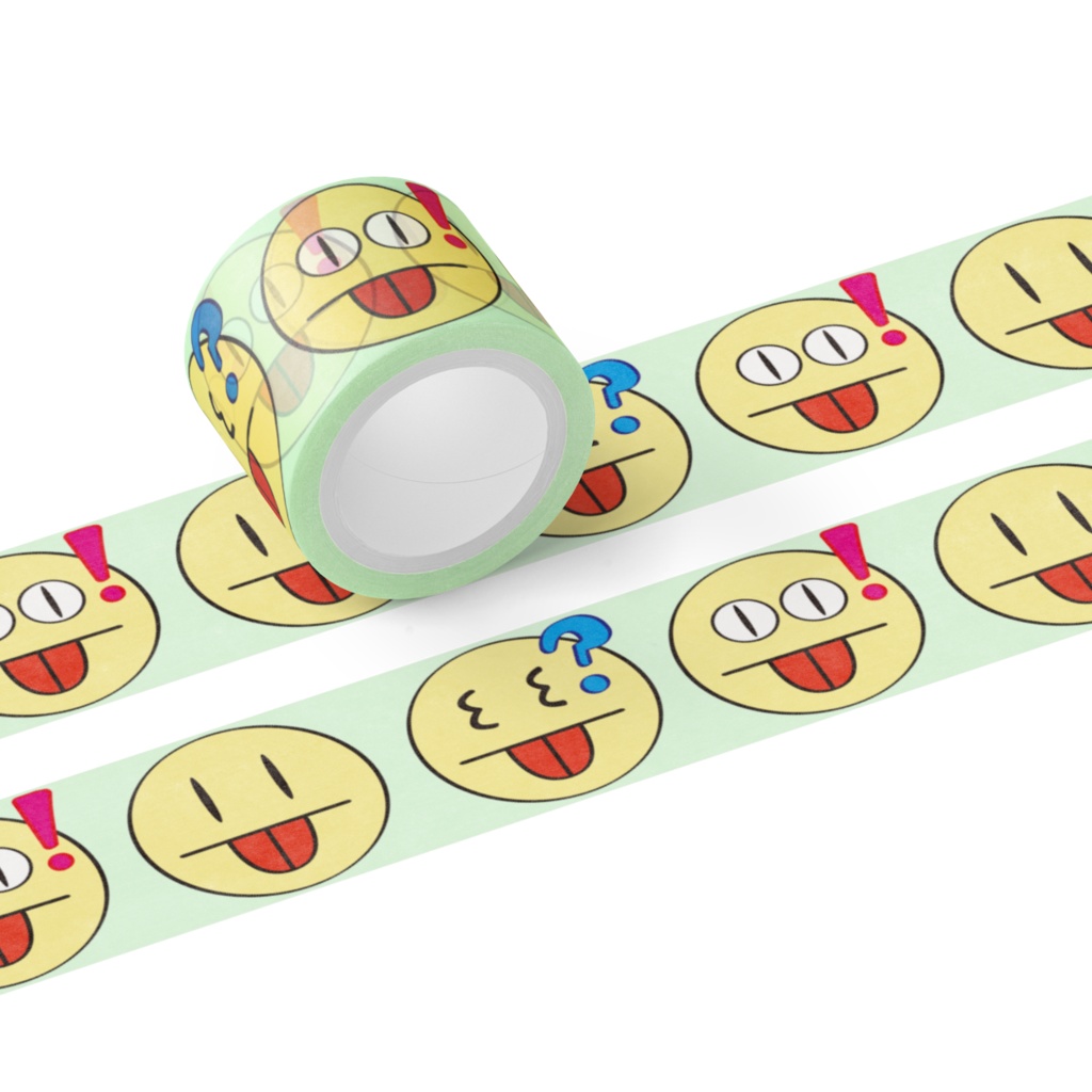 ベー by Pearl「ノーマル・びっくり・わからん」マスキングテープ(30mm×5m)