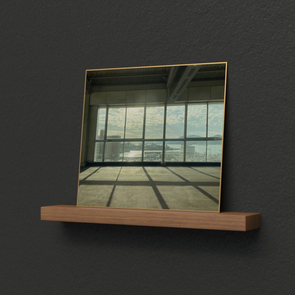 「小説:28歳、大学生」油絵風裏表紙(徳山駅/新幹線)色紙