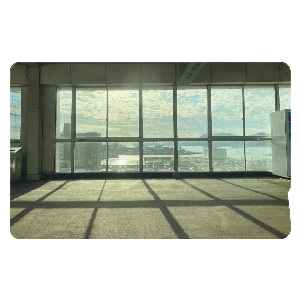 「小説：２８歳、大学生」油絵風裏表紙（徳山駅／新幹線）ICカードステッカー