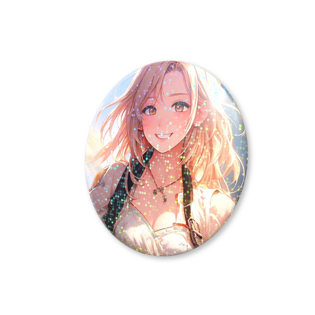 三原清音「小説:毒味役」グリッターホログラム缶バッジ