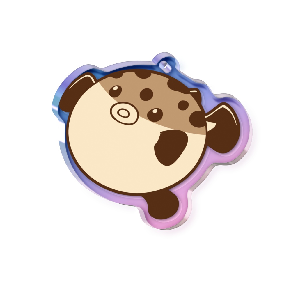 ふぐ オーロラアクリルキーホルダー
