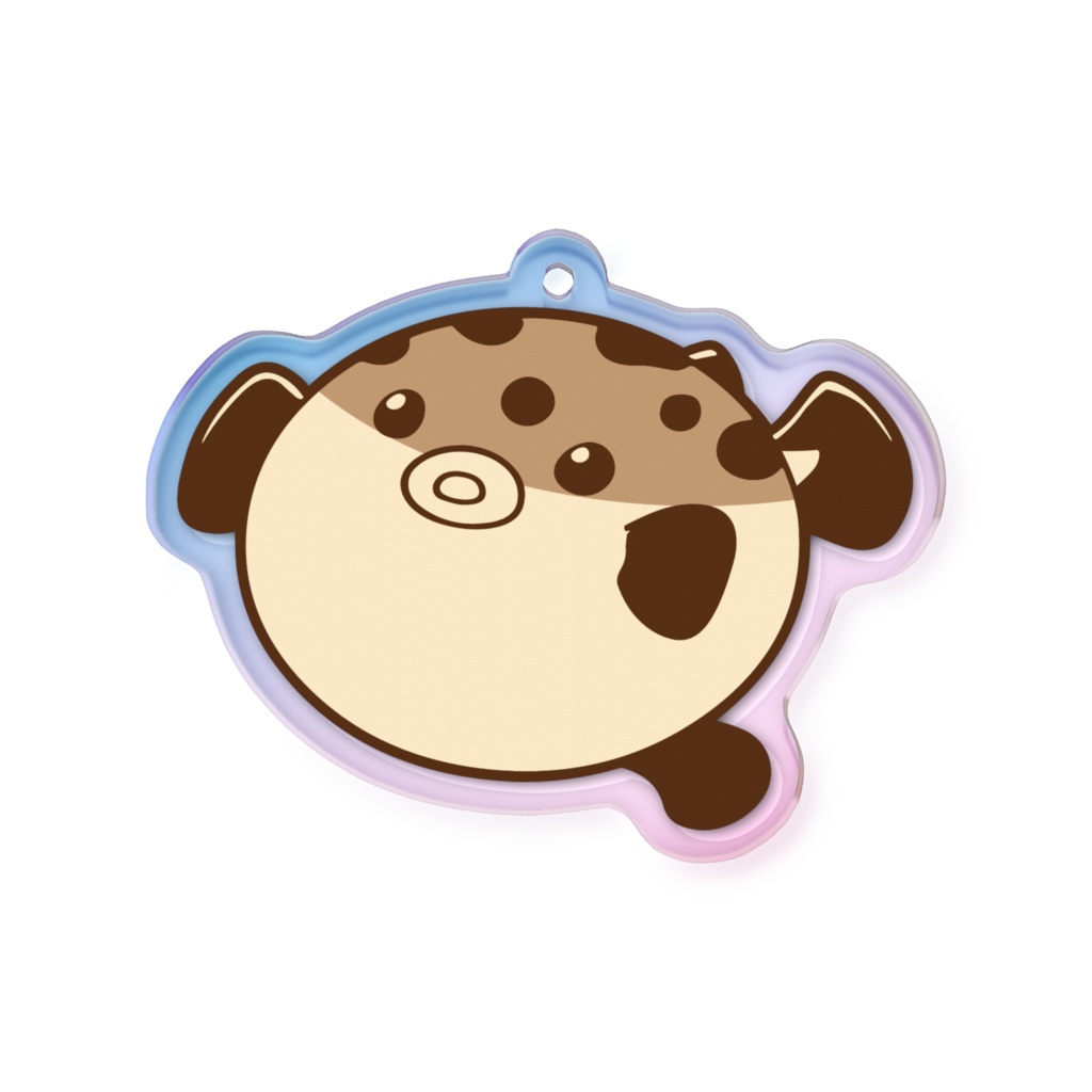ふぐ オーロラアクリルキーホルダー