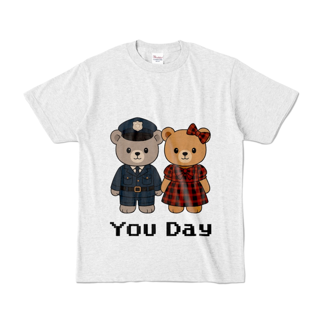 小説「You Day」くまのぬいぐるみカラーTシャツ(アッシュ)