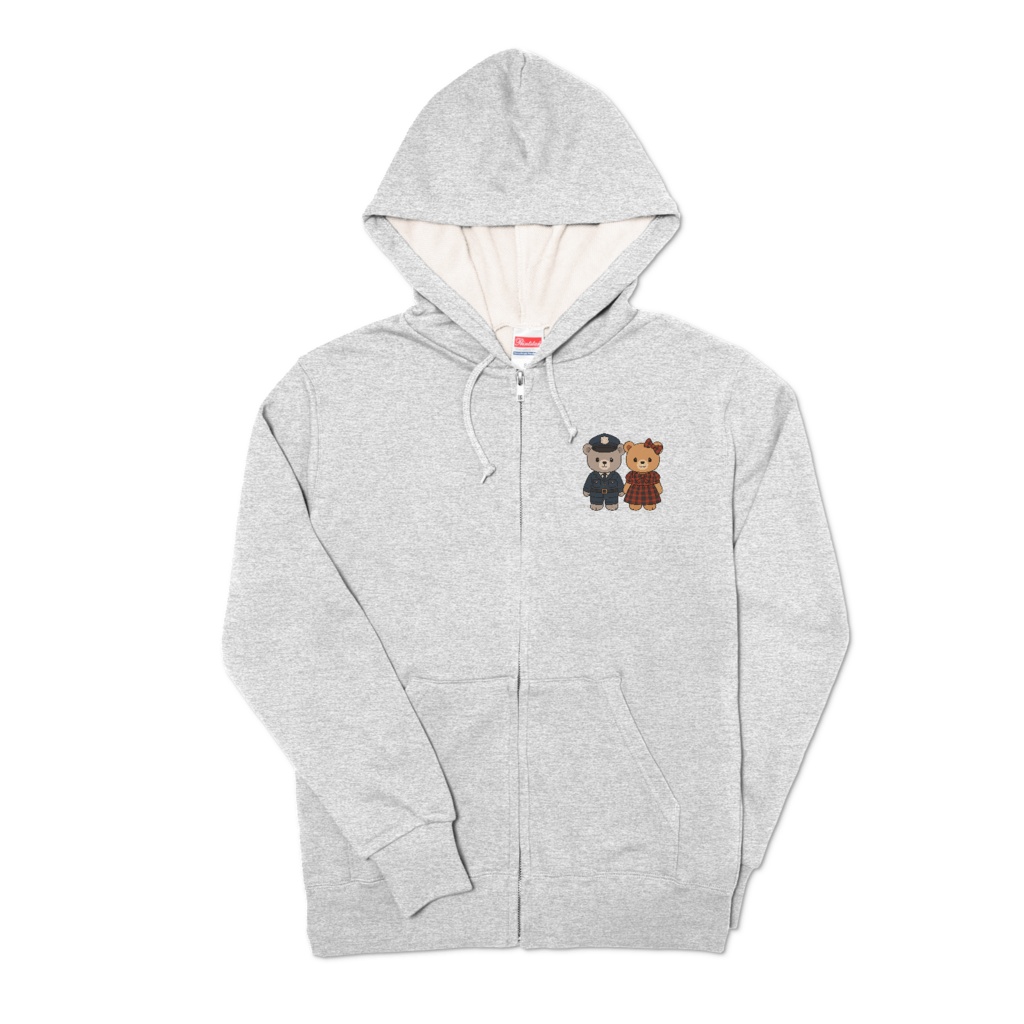 小説「You Day」くまのぬいぐるみジップパーカー（杢グレー）