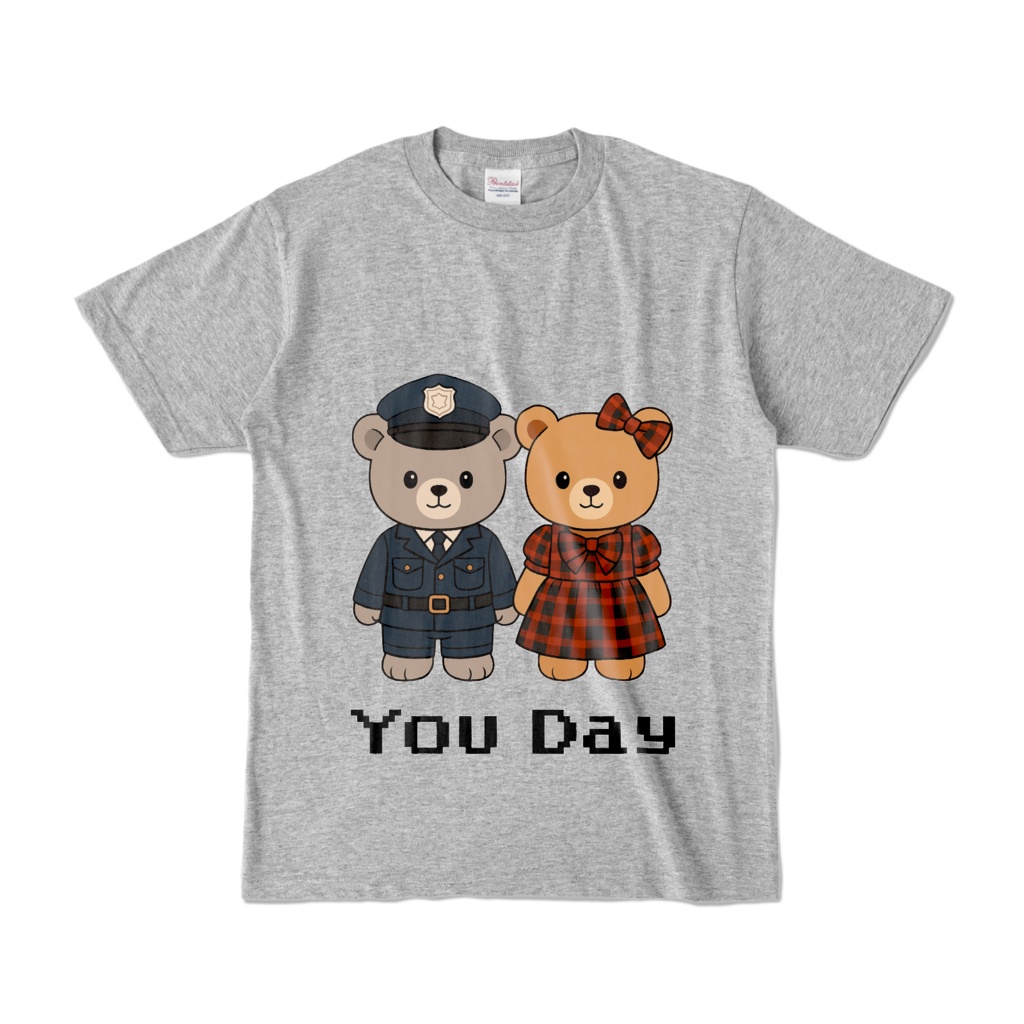 小説「You Day」くまのぬいぐるみカラーTシャツ(杢グレー)