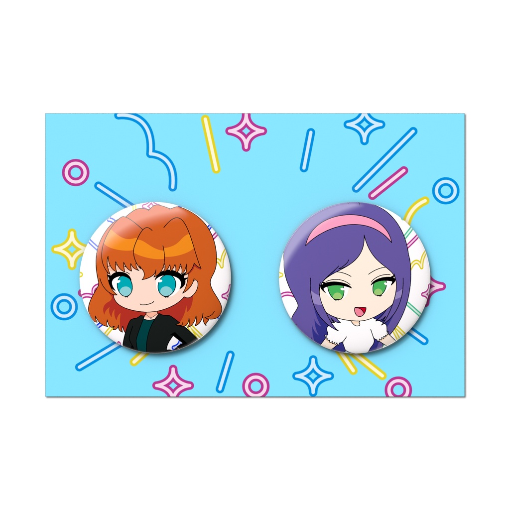Pearl＆Miki Ono ミニキャラ 缶バッチ2個セット