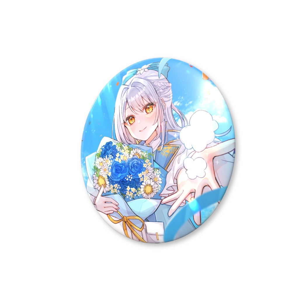 羽澄ゆらんグッズ 缶バッチ-前期任務記念ver.-