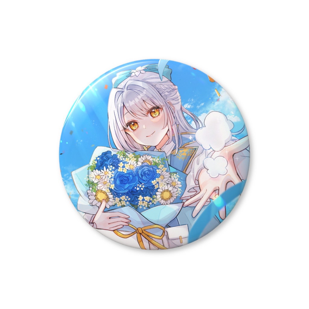 羽澄ゆらんグッズ 缶バッチ-前期任務記念ver.-