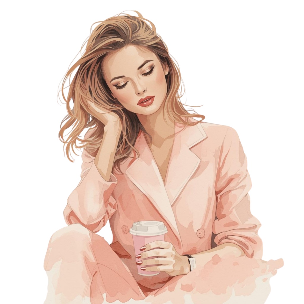 ピンクの旅シリーズ|水彩風クリップアートセット(全12点・PNG透過)