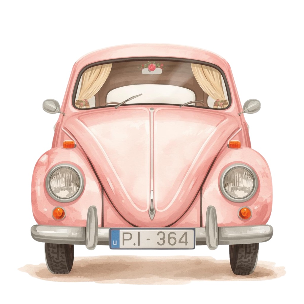 ピンクの旅シリーズ|水彩風クリップアートセット(全12点・PNG透過)