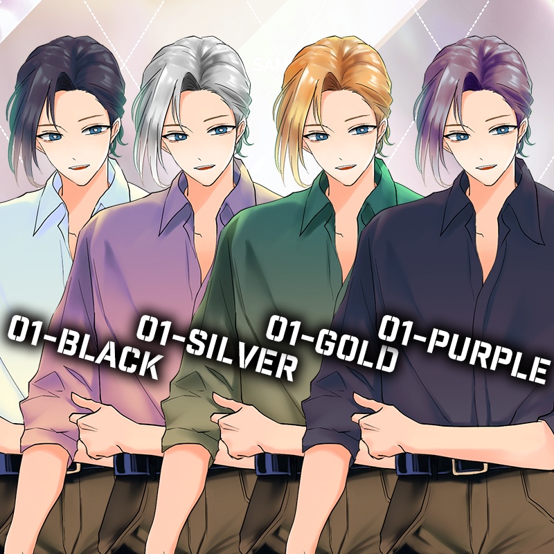 【表情差分10種】2人組男性向け立ち絵用素材#K72