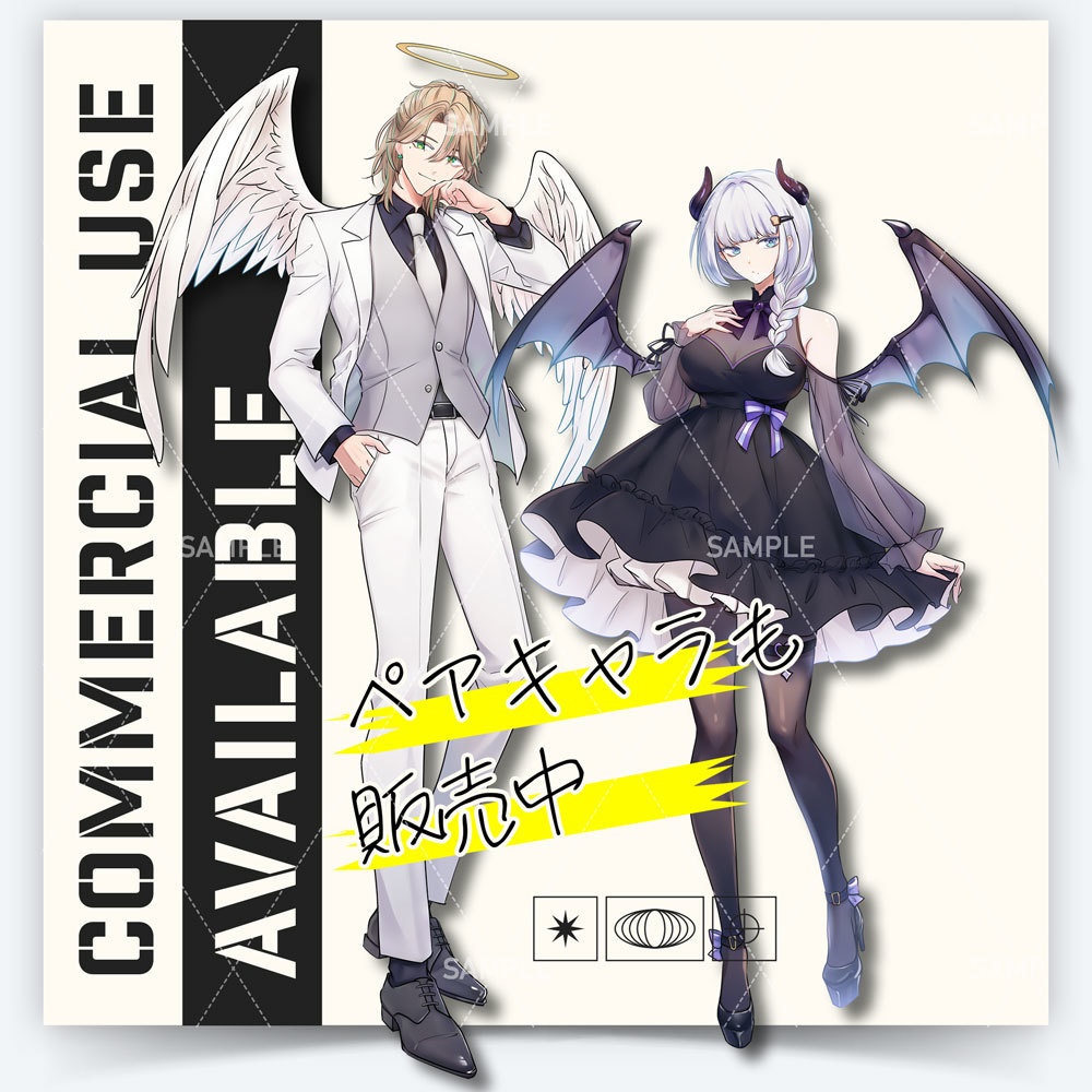 【表情差分11種】女性全身立ち絵 #W83