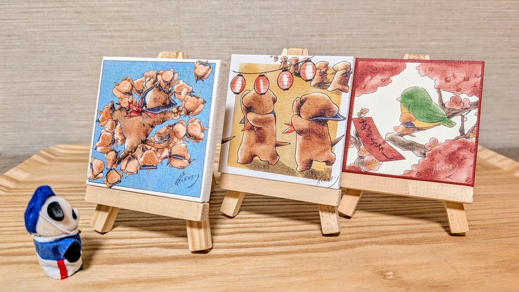 イーゼル付きミニキャンバス