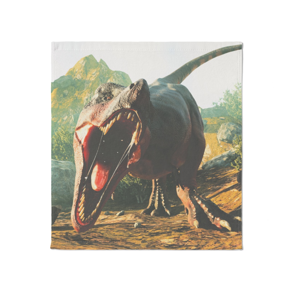 タオル ティラノサウルス正面 ダイナ堂 Booth