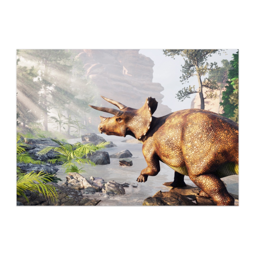 ポスター（トリケラトプス）