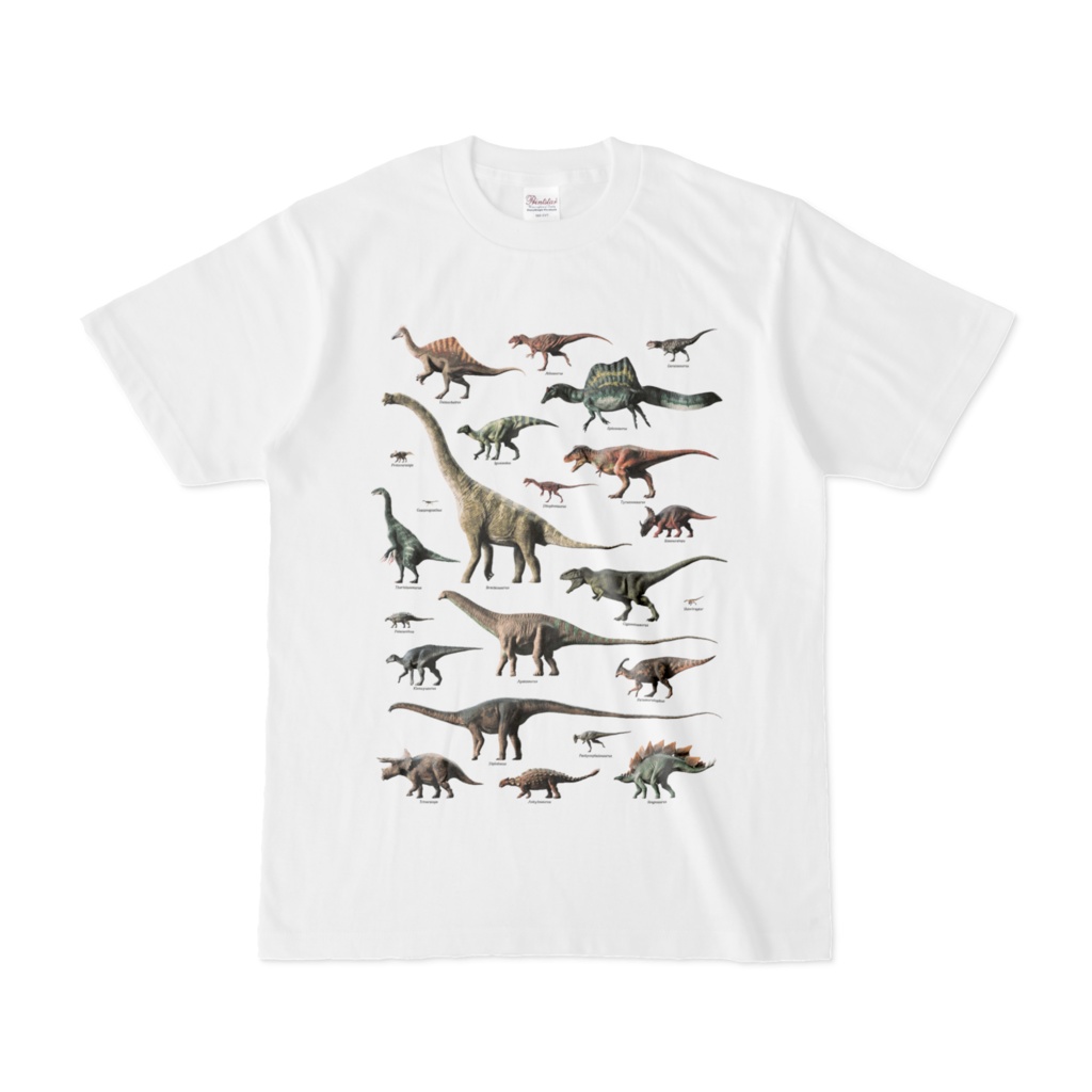 恐竜大集合Tシャツ（カラー）